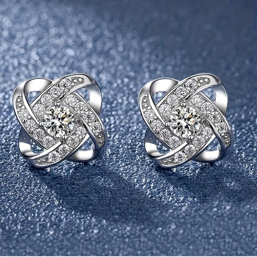 Boucles d'oreilles Trèfle Violet